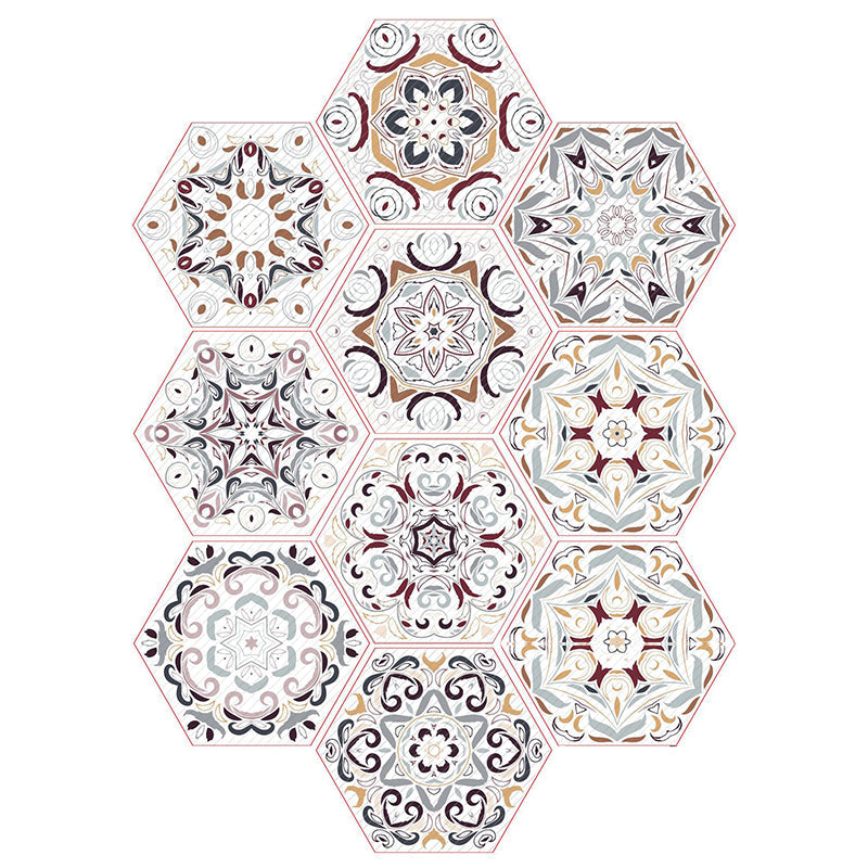 BowLift | Plastic Mosaic Tile Wallpaper Hexagonal for Stick-On and Removable Back Wall Tile