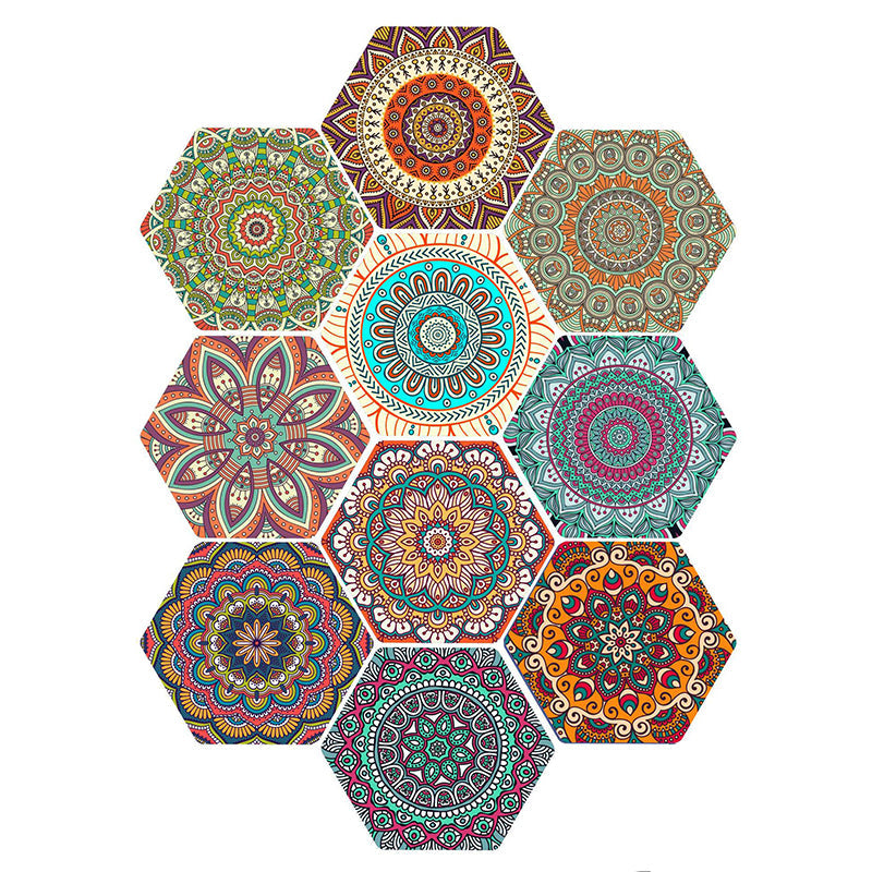 BowLift | Plastic Mosaic Tile Wallpaper Hexagonal for Stick-On and Removable Back Wall Tile