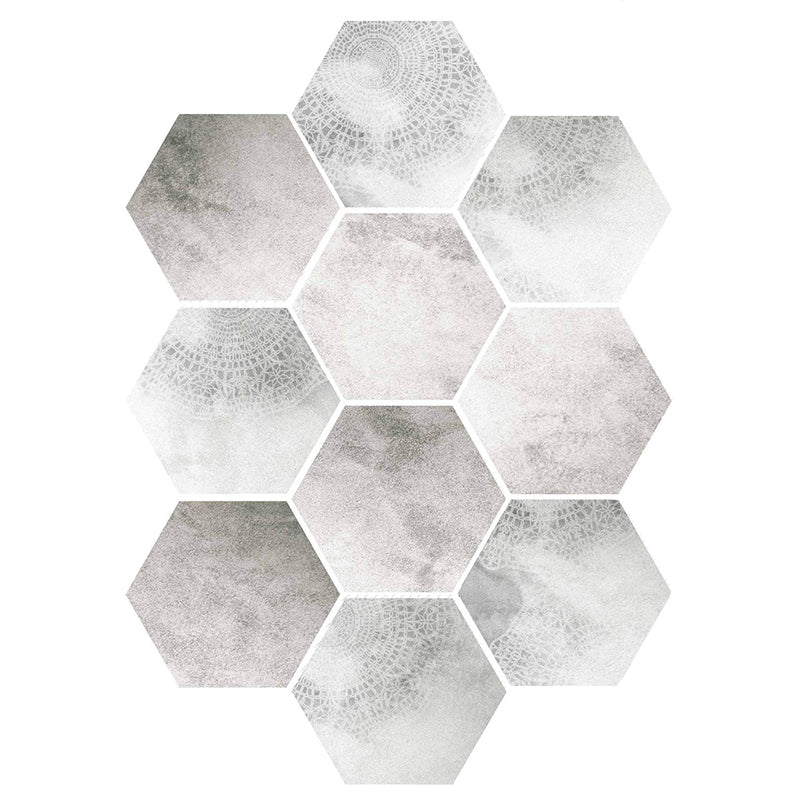 BowLift | Plastic Mosaic Tile Wallpaper Hexagonal for Stick-On and Removable Back Wall Tile