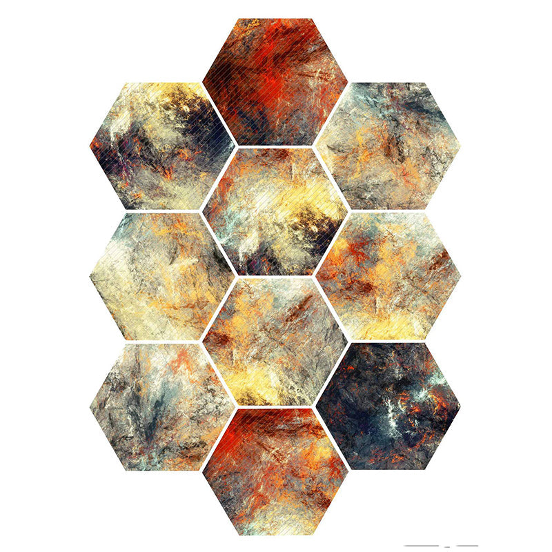 BowLift | Plastic Mosaic Tile Wallpaper Hexagonal for Stick-On and Removable Back Wall Tile