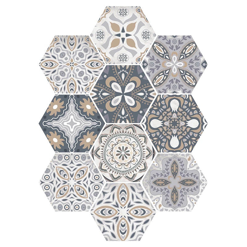 BowLift | Plastic Mosaic Tile Wallpaper Hexagonal for Stick-On and Removable Back Wall Tile