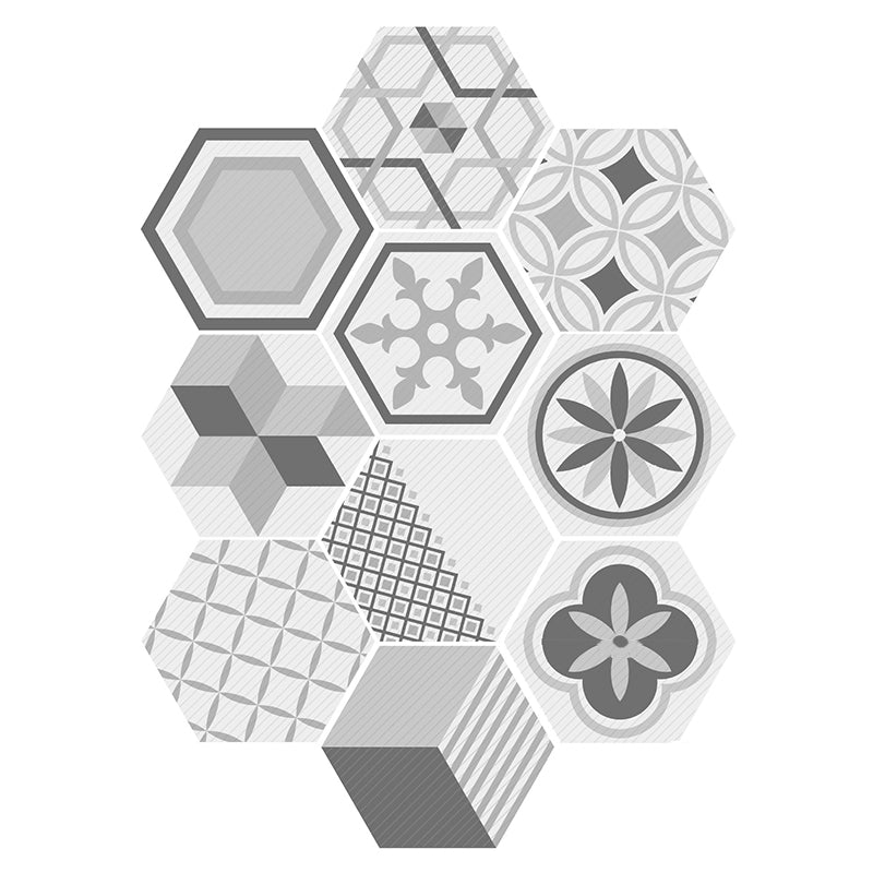 BowLift | Plastic Mosaic Tile Wallpaper Hexagonal for Stick-On and Removable Back Wall Tile