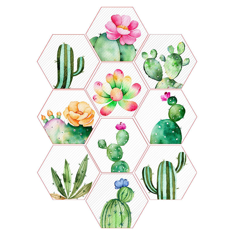 BowLift | Plastic Mosaic Tile Wallpaper Hexagonal for Stick-On and Removable Back Wall Tile