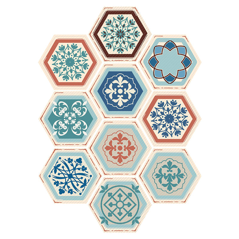 BowLift | Plastic Mosaic Tile Wallpaper Hexagonal for Stick-On and Removable Back Wall Tile