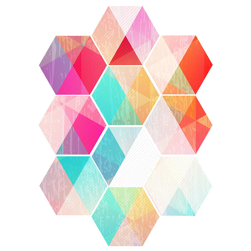 BowLift | Plastic Mosaic Tile Wallpaper Hexagonal for Stick-On and Removable Back Wall Tile