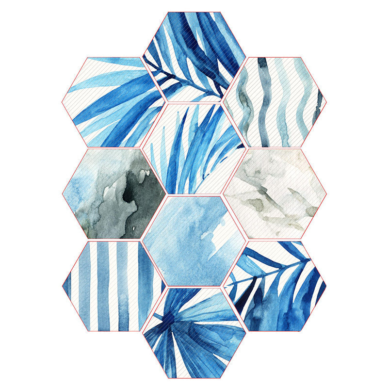 BowLift | Plastic Mosaic Tile Wallpaper Hexagonal for Stick-On and Removable Back Wall Tile