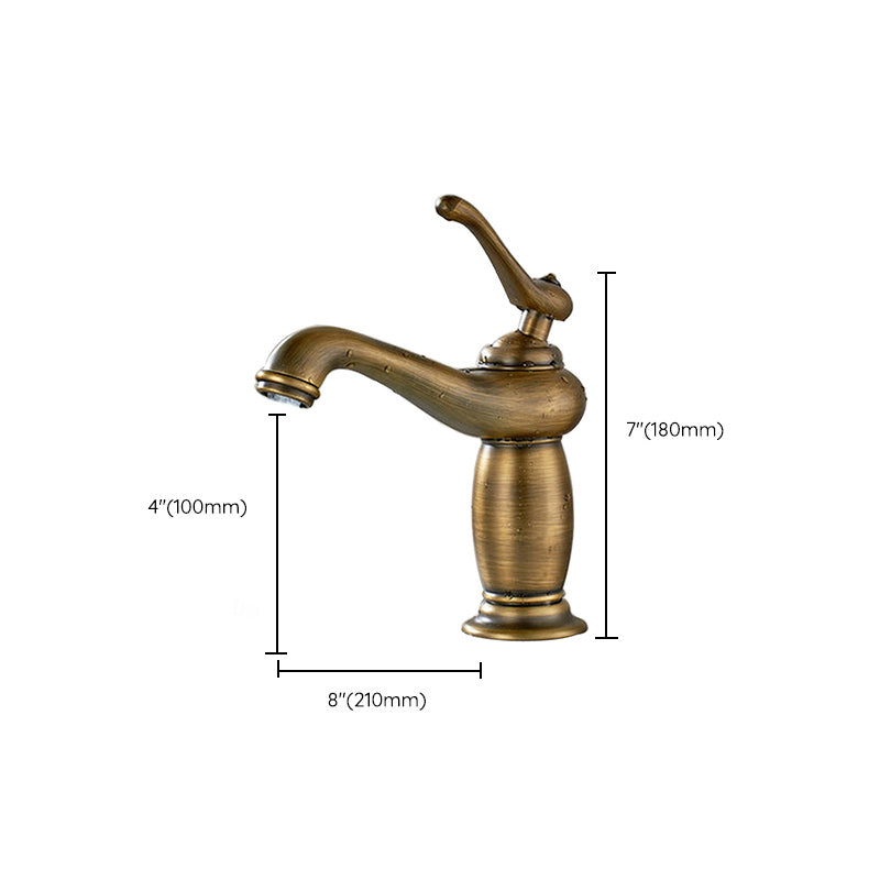 BowLift | Vintage Classic Vessel Faucet Lever Handle Low Arc Vessel Sink Bathroom Faucet