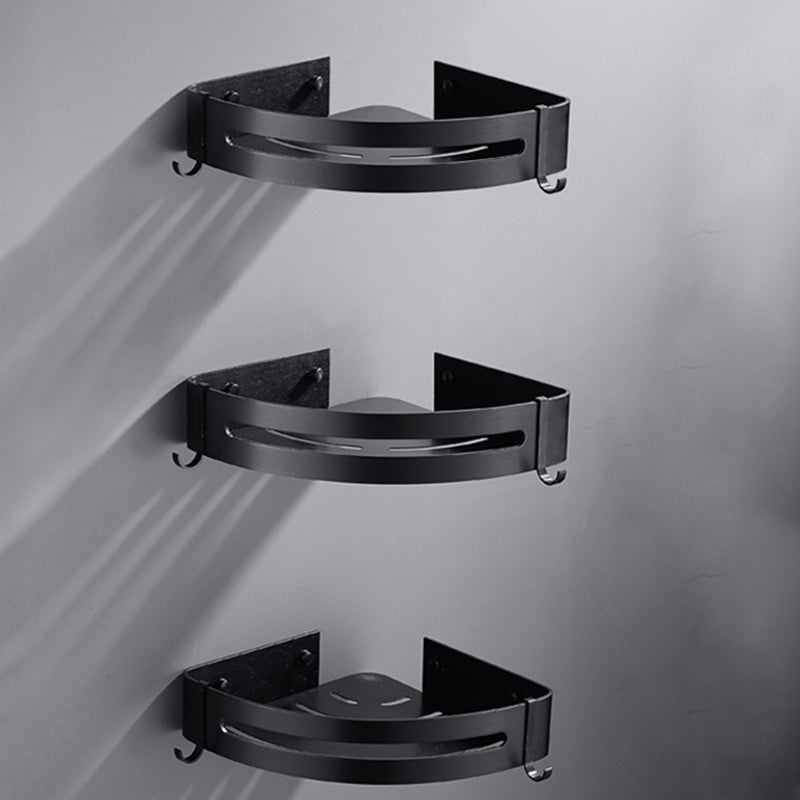 BowLift | Matt Black Modern Bathroom Accessory Set, Set of 3, Bathroom Shelf