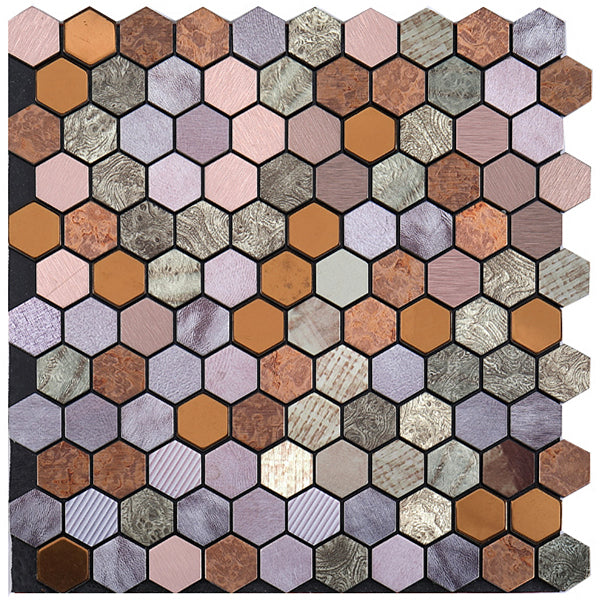 BowLift | Modern Tile-Peel & Stick Metal Mosaic Tile Hexagon Peel & Stick Subway Tile
