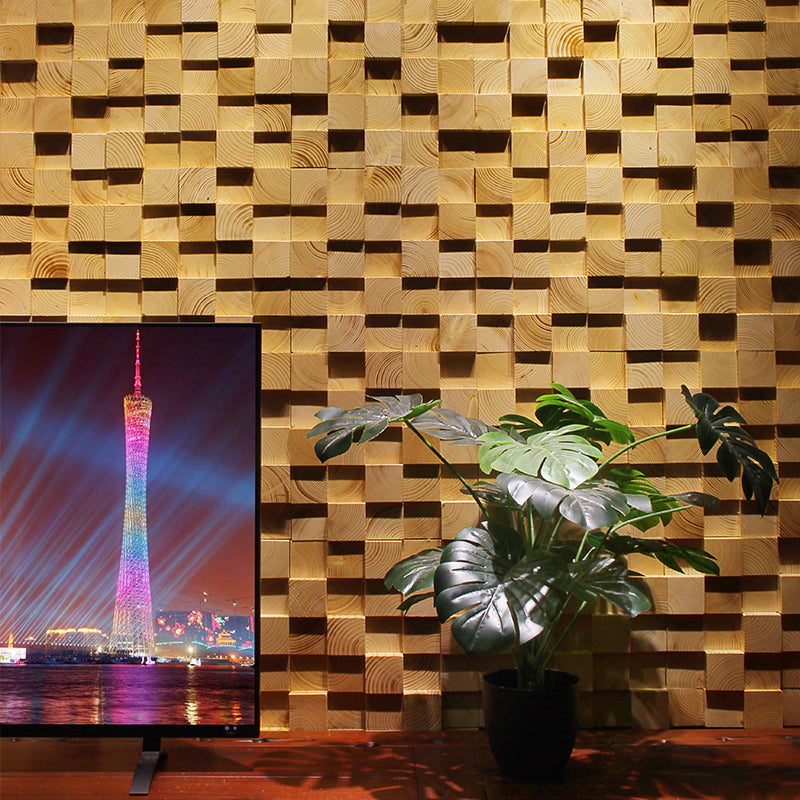 BowLift | Wood Mosaic Cladding Shiplap Glue Contemporary Interior Wall Cladding
