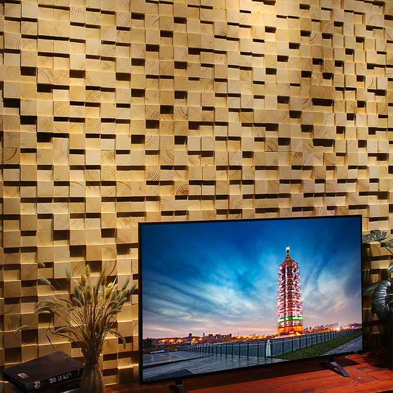 BowLift | Wood Mosaic Cladding Shiplap Glue Contemporary Interior Wall Cladding