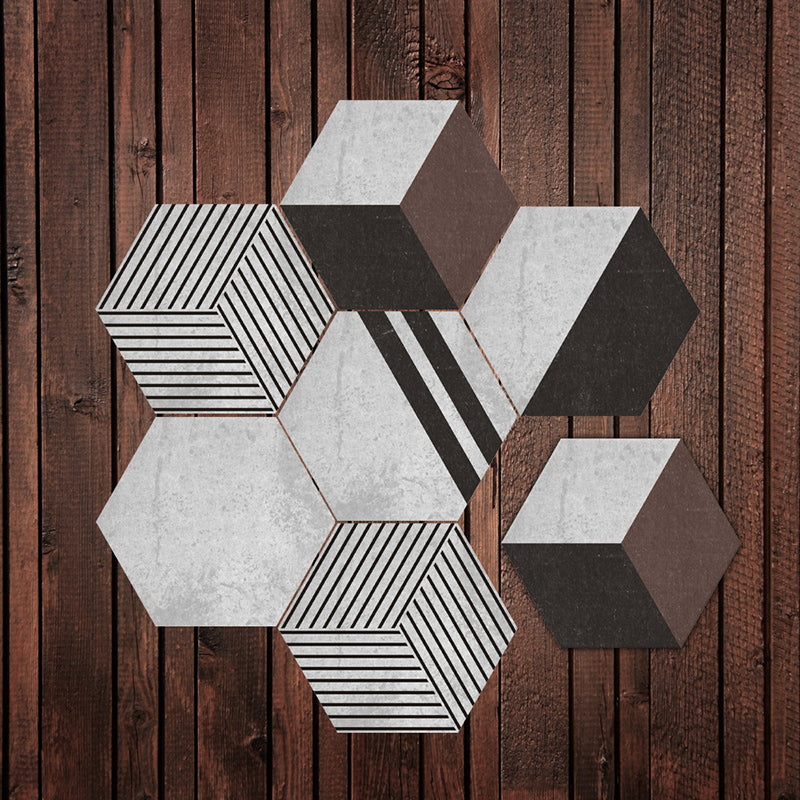 BowLift | Peel & Stick Tiles Stain Resistant Hexagonal Plastic Peel & Stick Tiles 20-Pack
