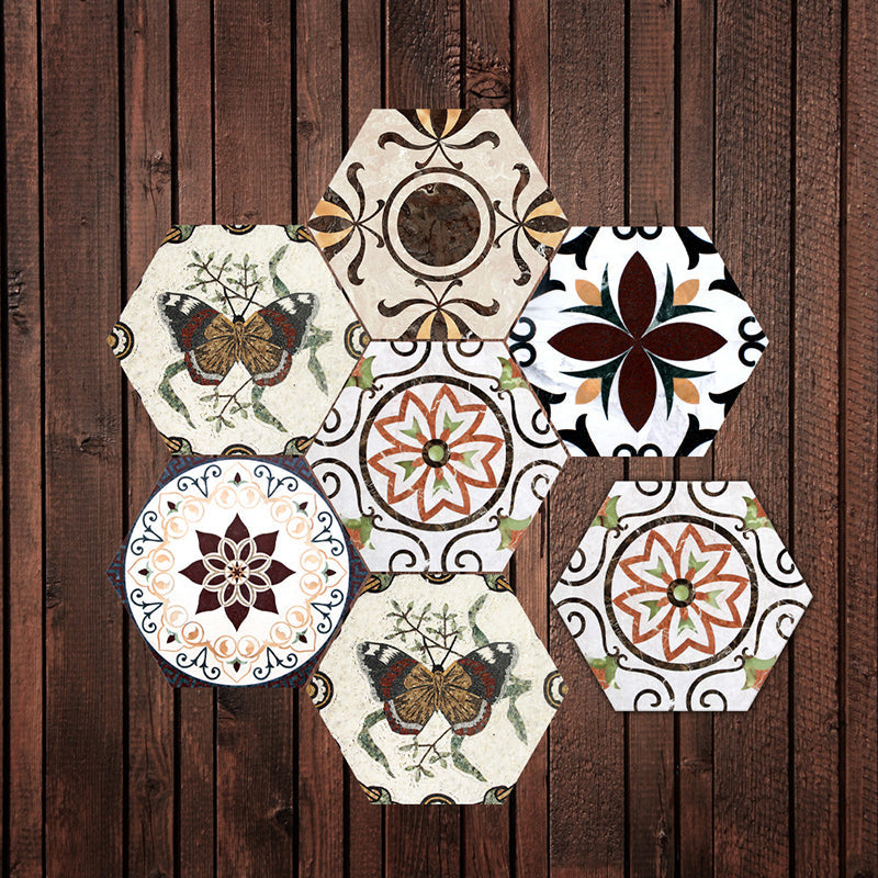 BowLift | Peel & Stick Tiles Stain Resistant Hexagonal Plastic Peel & Stick Tiles 20-Pack