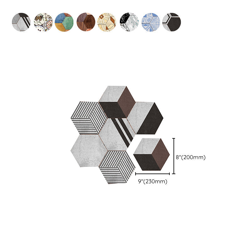 BowLift | Peel & Stick Tiles Stain Resistant Hexagonal Plastic Peel & Stick Tiles 20-Pack