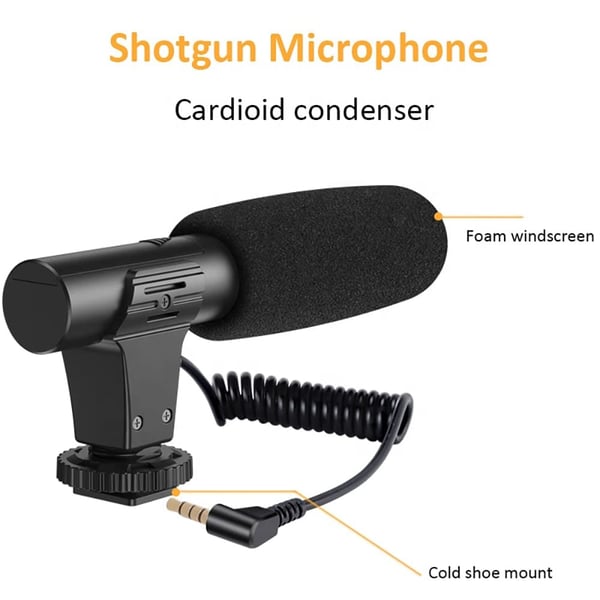 BowLift | Professional Video Microphone Set with Tripod and LED Video Light