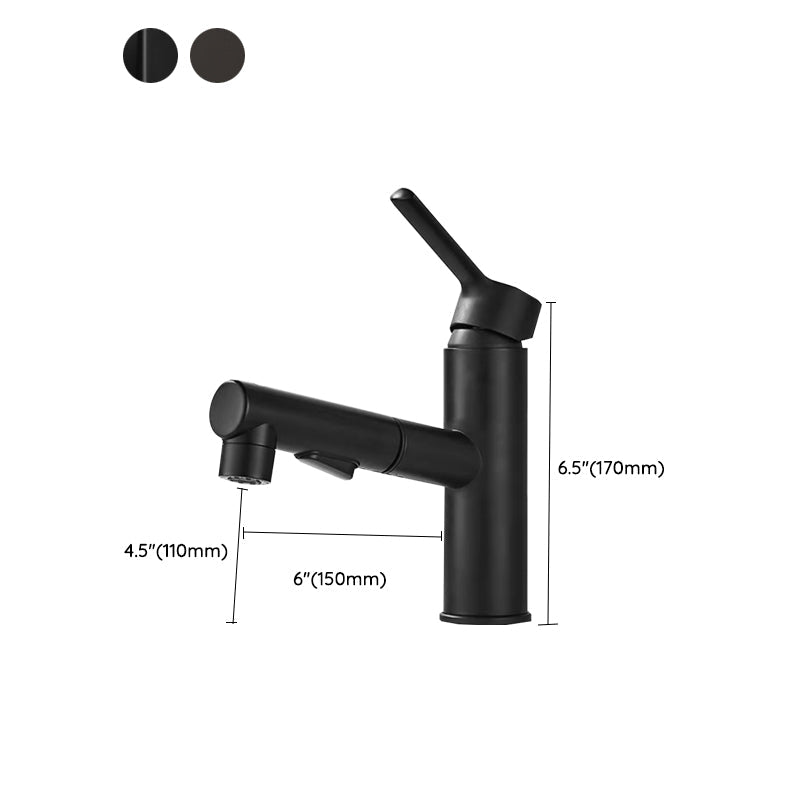 BowLift | Bathroom vessel faucet high arc three-way spout single-handle faucet with pull-out sprayer