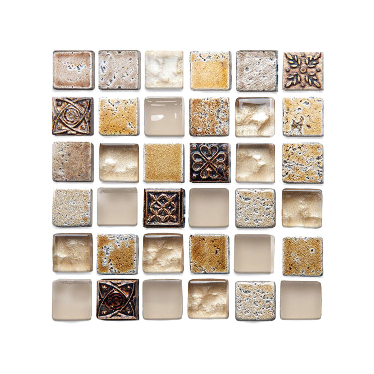 BowLift | Plastic Peel & Stick Mosaic Tiles Mosaic Wallpaper with Square Shape