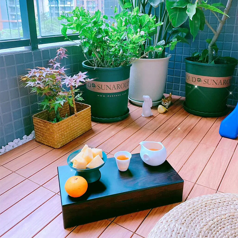 BowLift | 4-Slat Wood Deck/Patio Floor Tiles Interlocking Installation Floor Tiles