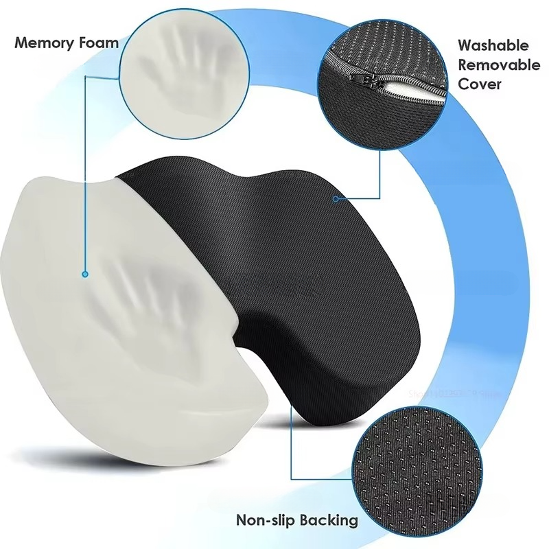 BowLift | Ergonomic Memory Foam Seat Cushion for Office Chair and Car