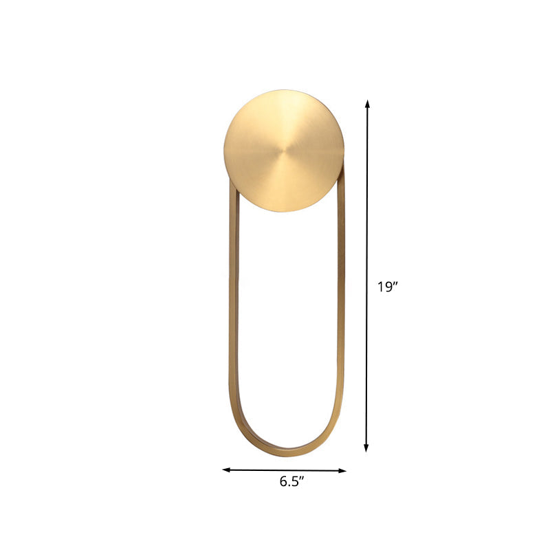 BowLift | Brass Arch Shape Wall Light Postmodern LED Metal Wall Mounted Lamp for Bedroom