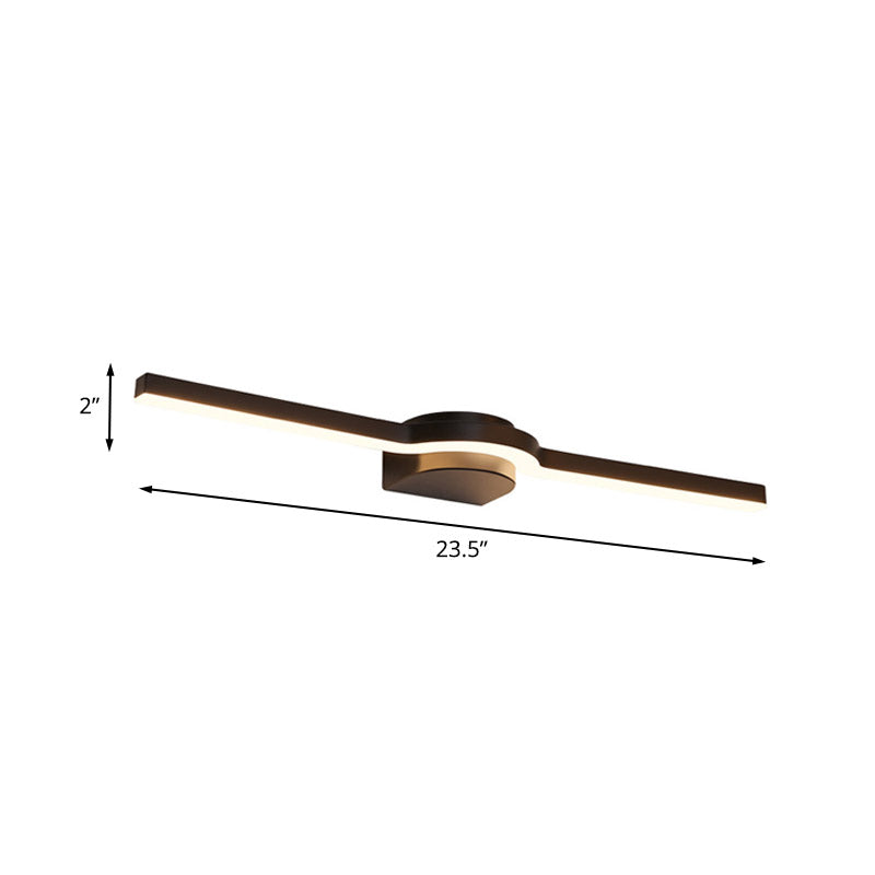 BowLift | 16"/23.5" L Acrylic Slim Line Wall Lamp Modern LED Wall Lamp Sconces in Black, White/Warm Light