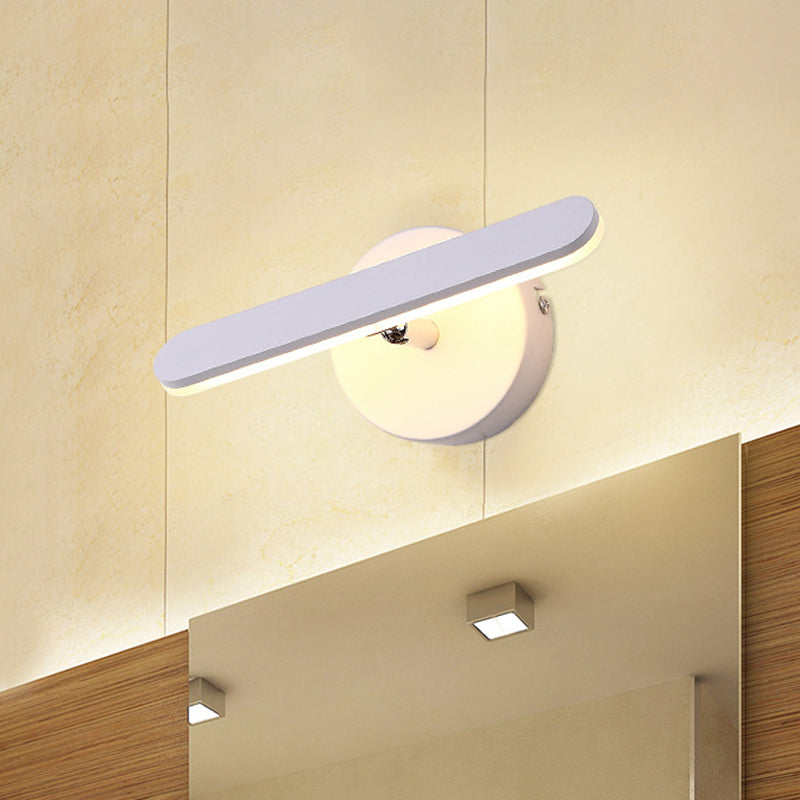 BowLift | Aluminium Linear Wall Lamp Modern LED White Wall Light in Natural/Warm Light for Bathroom
