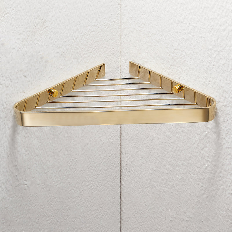 BowLift | 2-piece modern bathroom accessory set, polished chrome/gold, bathroom shelf