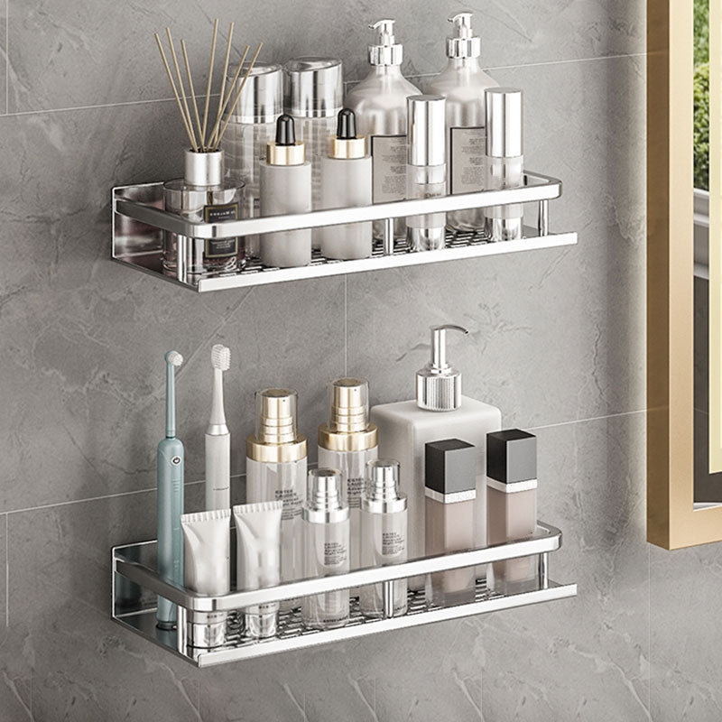 BowLift | Silver Bathroom Accessory Set Metal 1/2/3 - Piece Bathroom Shelf