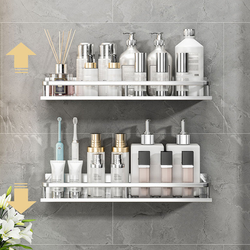 BowLift | Silver Bathroom Accessory Set Metal 1/2/3 - Piece Bathroom Shelf