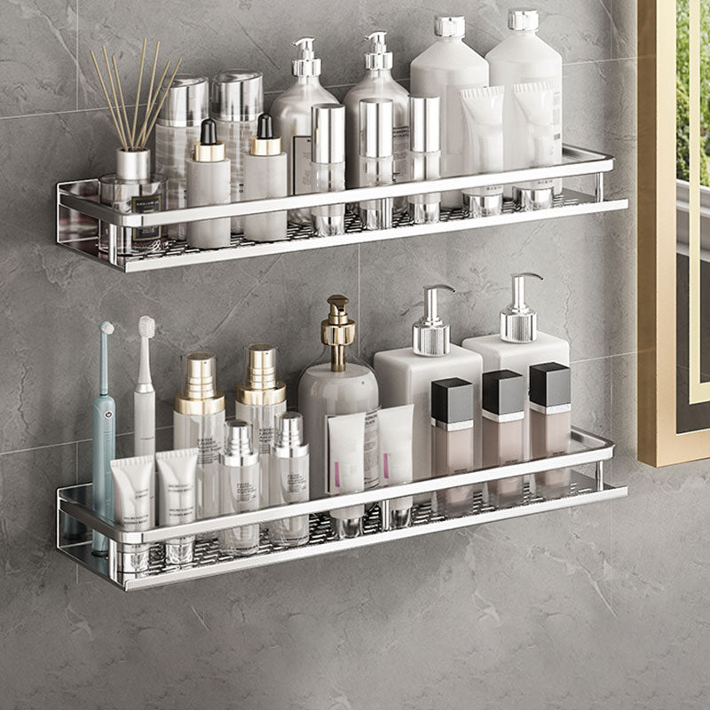 BowLift | Silver Bathroom Accessory Set Metal 1/2/3 - Piece Bathroom Shelf