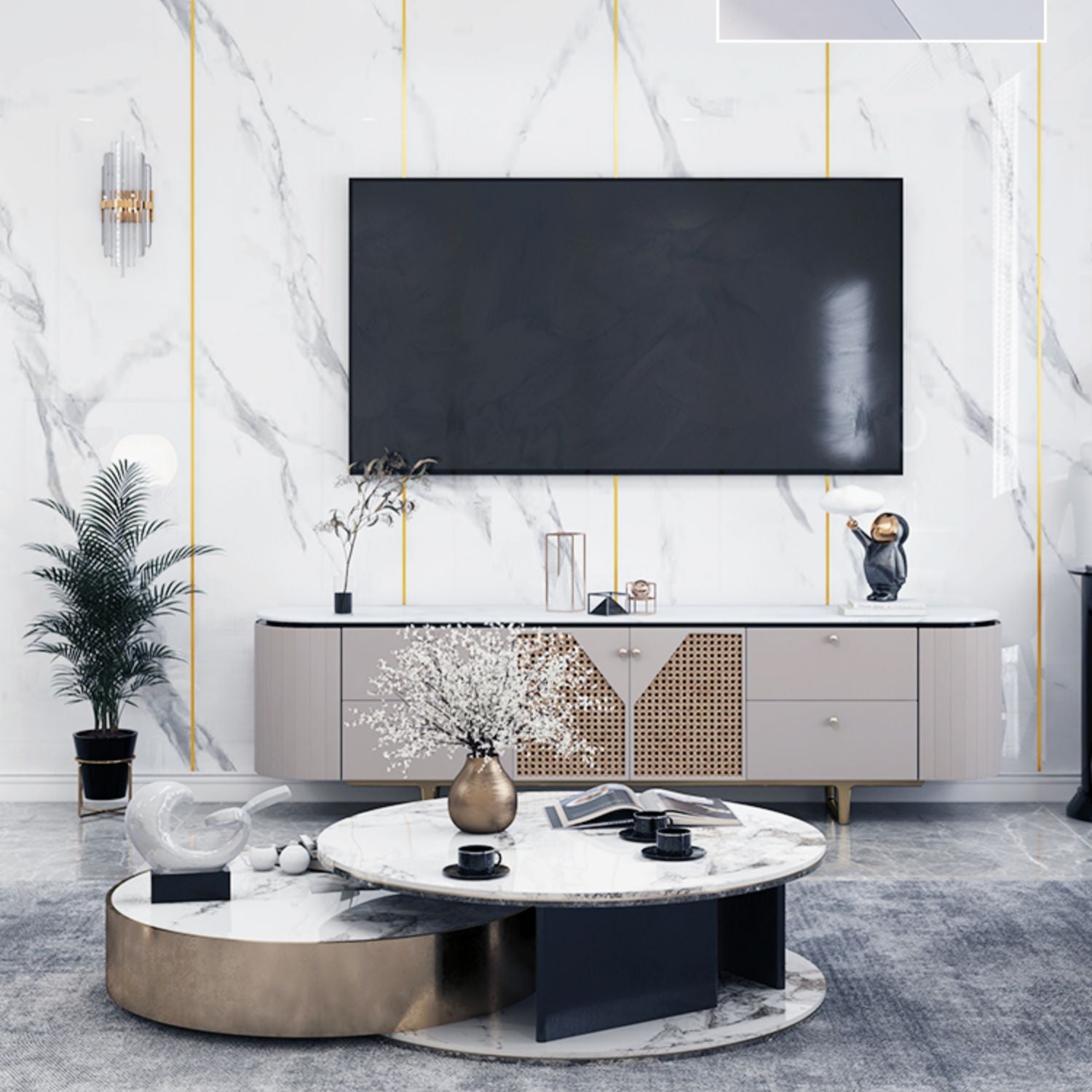 BowLift | Modern Tin Backsplash Panel 3D Print Wall Ceiling Waterproof