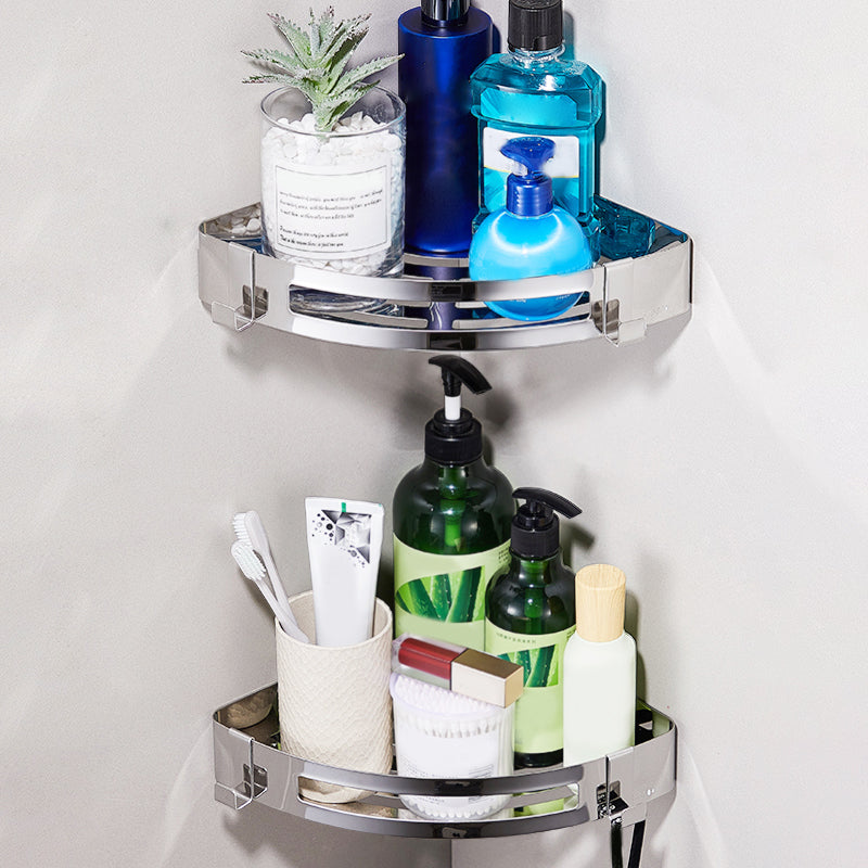 BowLift | Polished Chrome Bathroom Accessory Set Modern Bathroom Shelf Stainless Steel