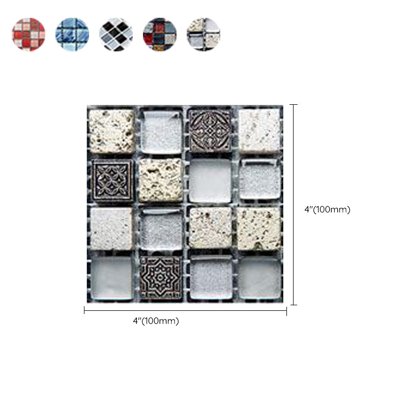 BowLift | Pattern Color Stone Peel and Stick Mosaic Tile Peel and Stick Tiles Set of 20