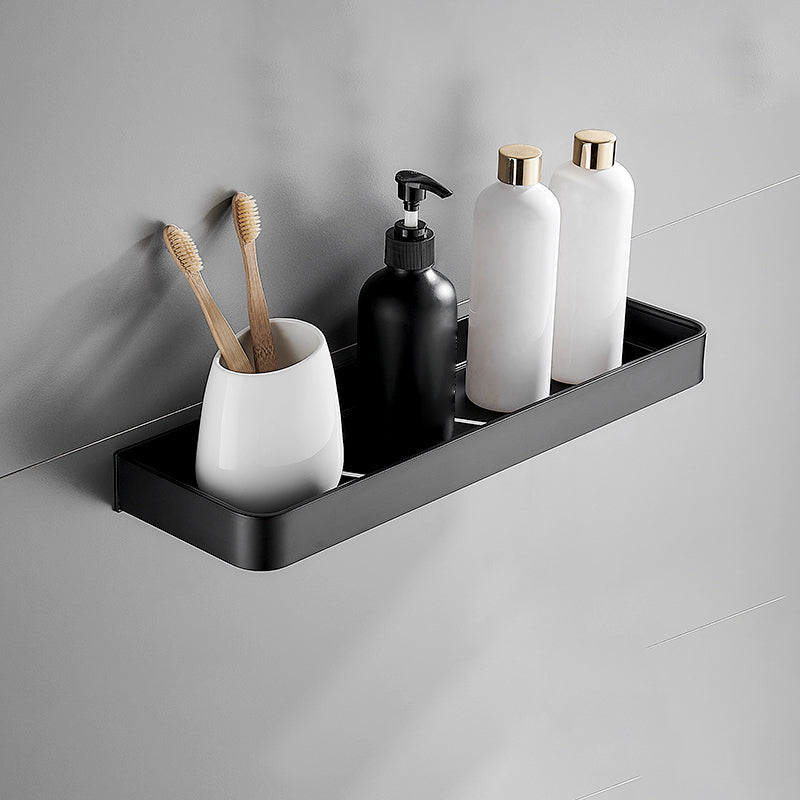 BowLift | Matt Black Bathroom Set Modern 1/2 - Piece Stainless Steel Bathroom Shelf