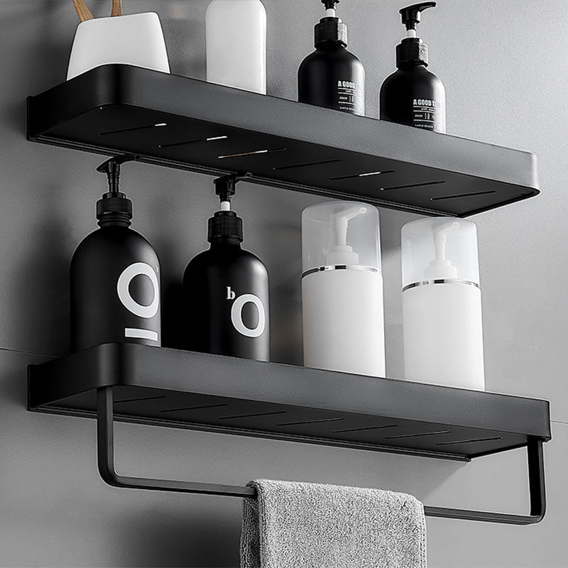 BowLift | Matt Black Bathroom Set Modern 1/2 - Piece Stainless Steel Bathroom Shelf