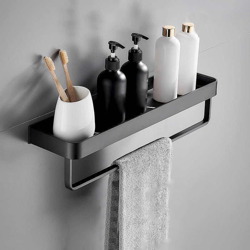 BowLift | Matt Black Bathroom Set Modern 1/2 - Piece Stainless Steel Bathroom Shelf