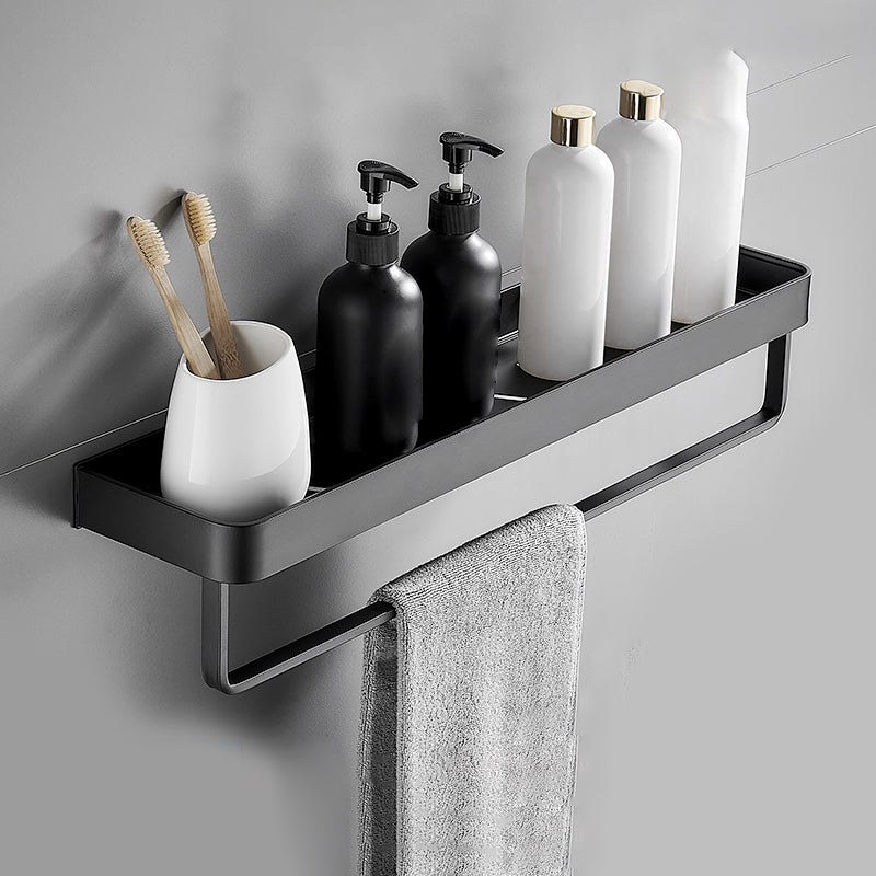 BowLift | Matt Black Bathroom Set Modern 1/2 - Piece Stainless Steel Bathroom Shelf
