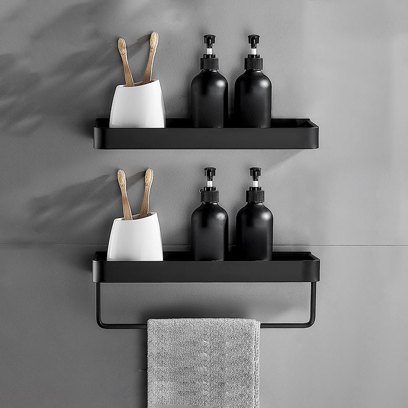 BowLift | Matt Black Bathroom Set Modern 1/2 - Piece Stainless Steel Bathroom Shelf