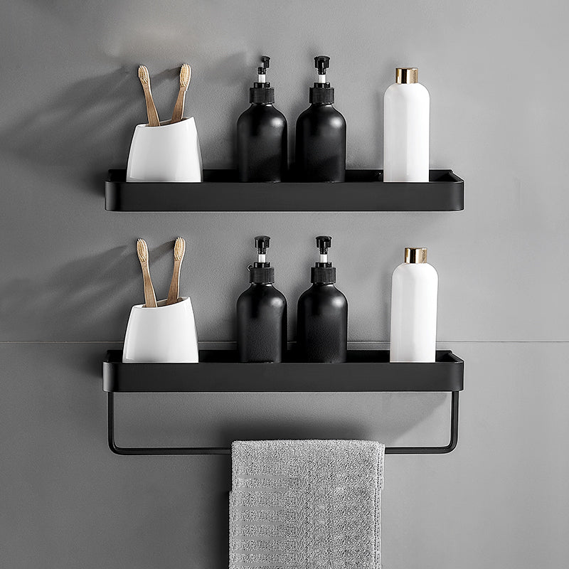 BowLift | Matt Black Bathroom Set Modern 1/2 - Piece Stainless Steel Bathroom Shelf