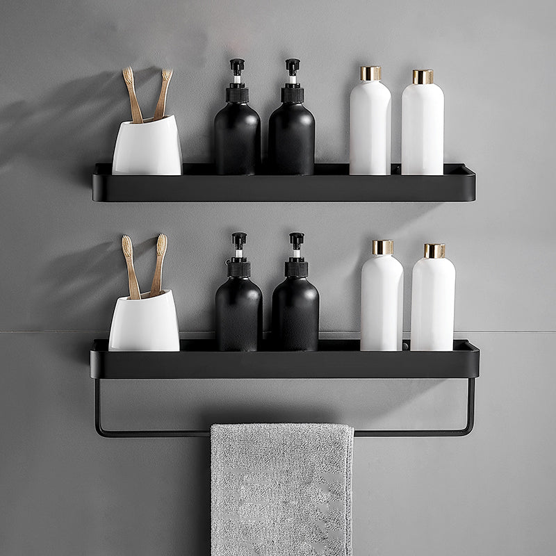 BowLift | Matt Black Bathroom Set Modern 1/2 - Piece Stainless Steel Bathroom Shelf