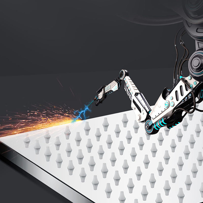 BowLift | Contemporary square shower head combination with handheld shower