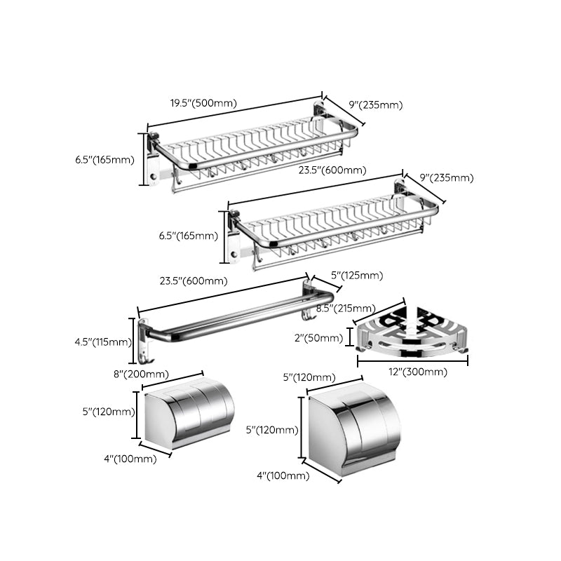 BowLift | Minimalistic Bathroom Accessories Set Paper Holder Towel Bar Stainless Steel Bathroom Set