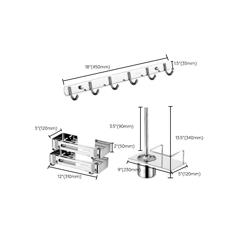 BowLift | Minimalistic Bathroom Accessories Set Paper Holder Towel Bar Stainless Steel Bathroom Set