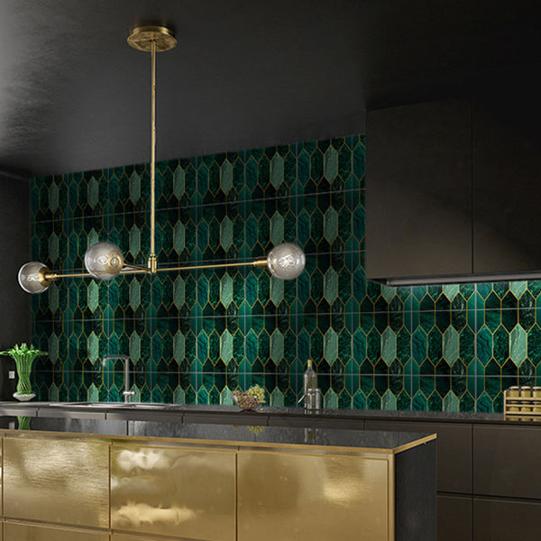 BowLift | Polygon Peel and Stick Splash Guard Tile PVC Mosaic Peel and Stick Tile for the Kitchen
