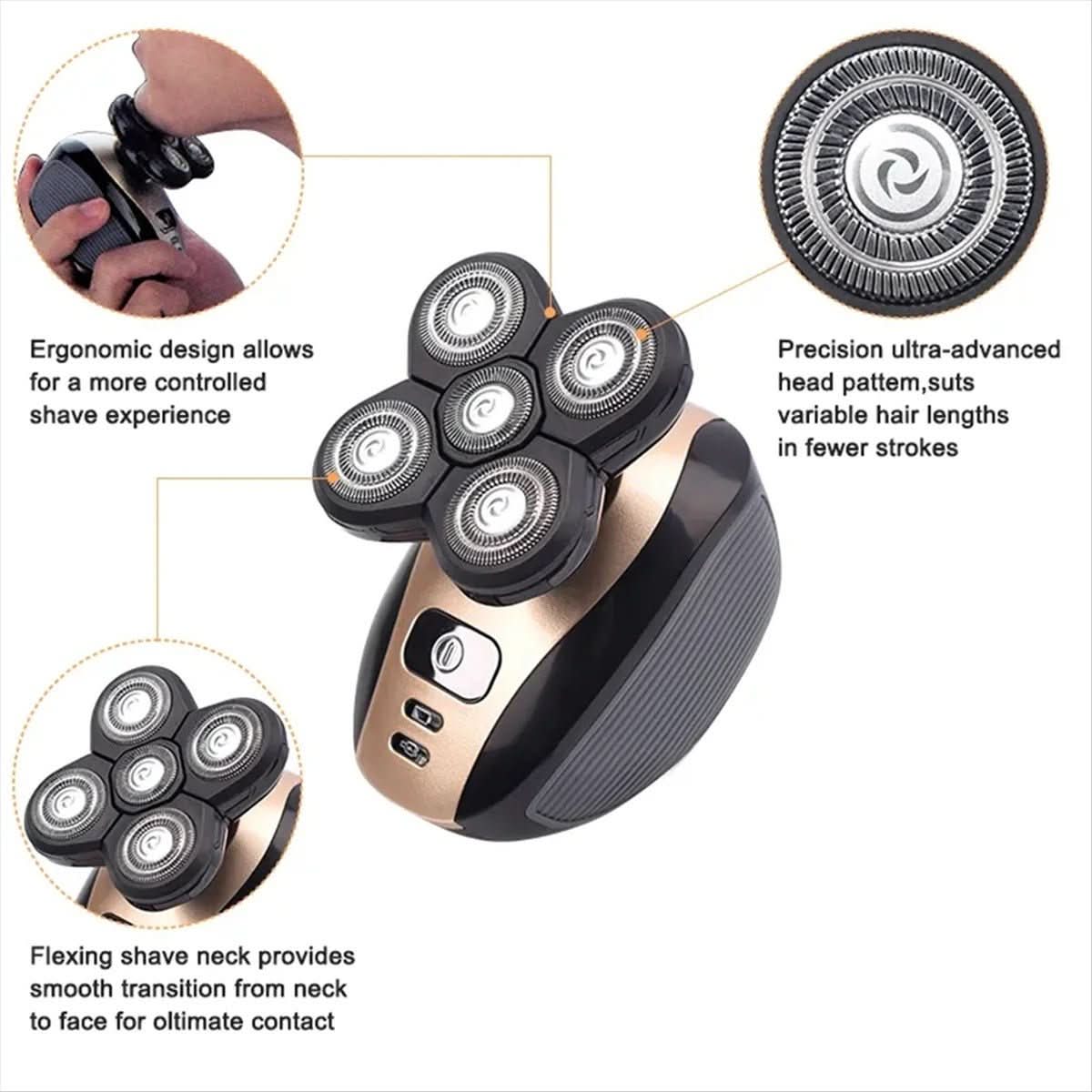 BowLift | 5-in-1 trimmer with floating shaving heads & accessories