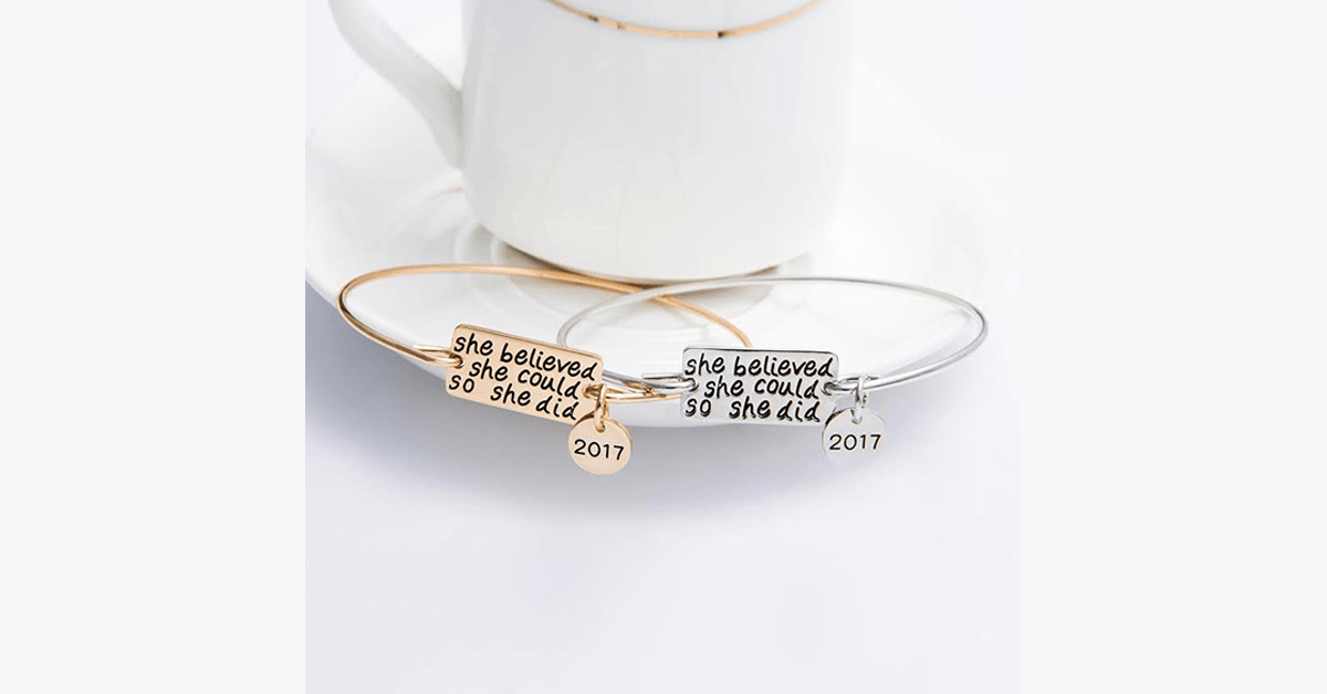 BowLift | She believed she could, so she did bracelet with 2017 charm