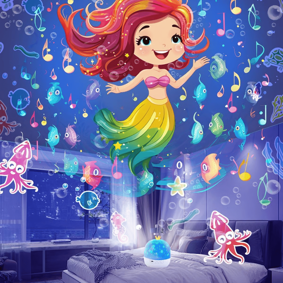 BowLift | Projector Night Light for Kids 15 Sets of FilmsType-C Charging