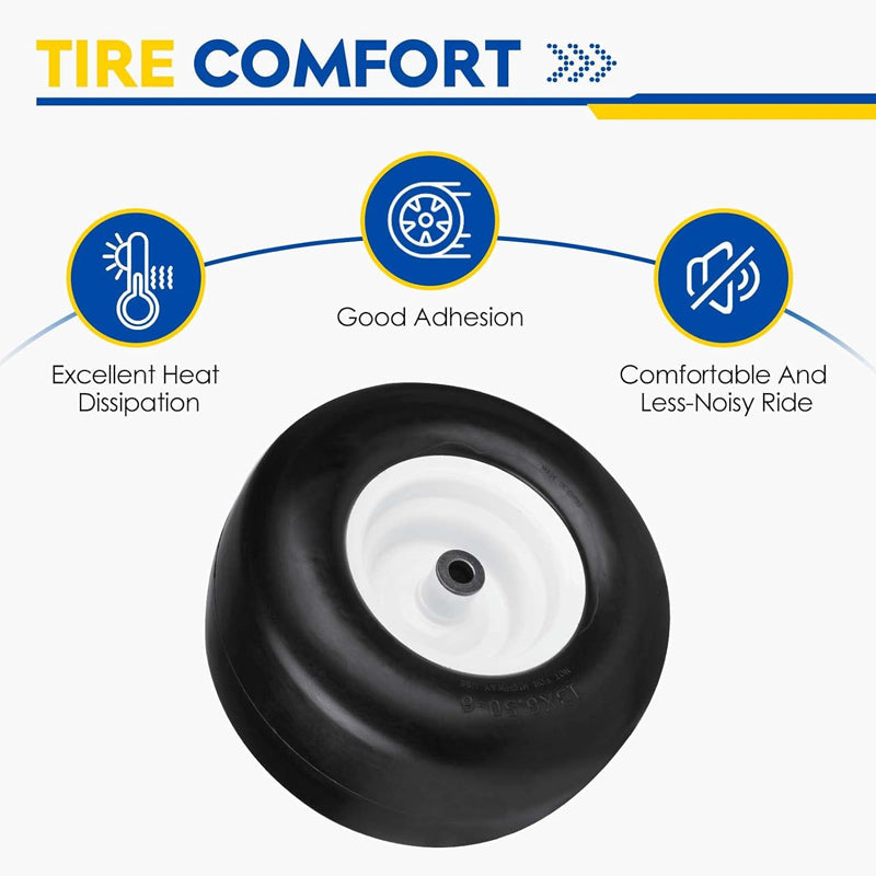 BowLift | 13x6.5-6" Lawn Mower Tires 2 Pack Tractor Tires for 38"-68" Deck Hand-Push Lawn Mowers Tractor
