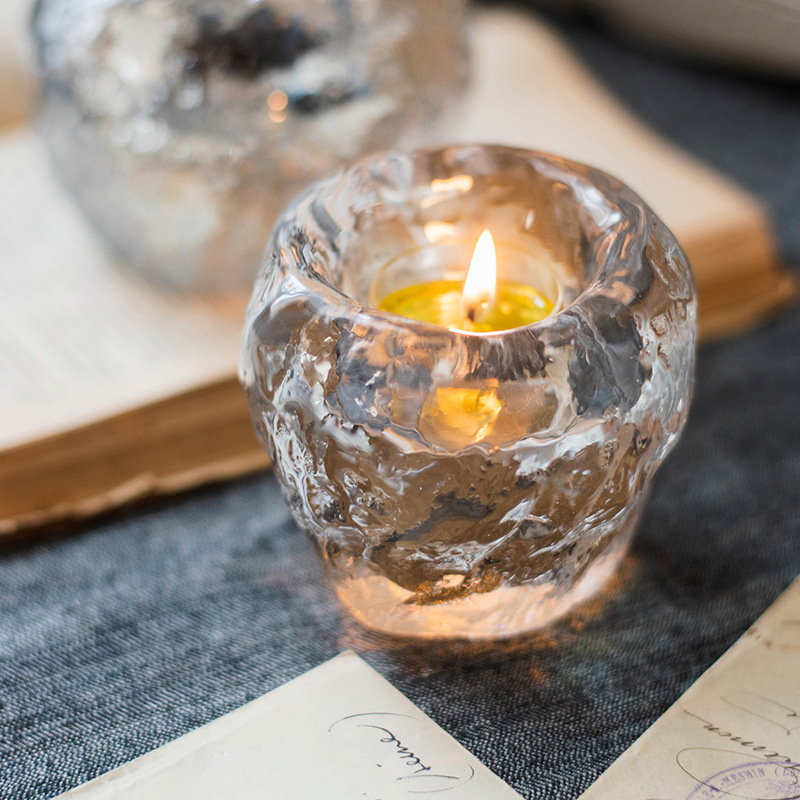 BowLift | Glass Tealight Holder – Decorative Candle Holder made of Clear Glass for Cozy Lighting