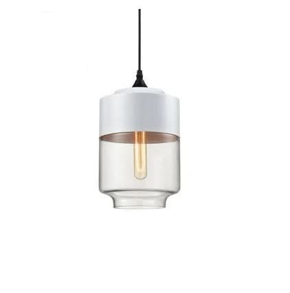 BowLift | Hand-Blown Glass & Wood Pendant Light Adjustable